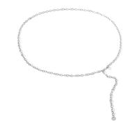 Cinturón de cadena para mujer Fashionable Women's Metal Dress Waist Chain Belt(1pc sliver)
