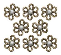 Cinturón de cadera para pantalones de mujer, cierre de flores, juego de 8 unidades, tirantes universales ajustables desmontables para ropa de mujer, colores bronce, Siehe Beschreibung