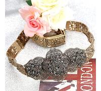 Cinturón de caftán de estilo árabe para mujer, Argelia, Marruecos, novia, cadena de cinturón de cintura color oro de 18 quilates, regalo de joyería