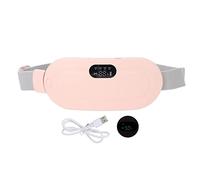 Cinturón de Calentamiento de Masaje de Cintura, Banda Elástica, Calentamiento Eléctrico, Cinturón de útero, Recargable por USB, 3 Modos de Vibración, 3 Modos de Calentamiento, Compresa