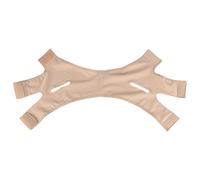 Cinturón de Cara Adelgazante con Fibra Súper Flexible para Estiramiento Facial de Forma V: Vendaje de Máscara de Mentón Anti-jinetes Transpirable y Amigable para la Piel para la Cara Redonda, la (L)