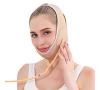 Cinturón de cara delgada, V inflable Artefacto de cara delgada Vendaje de cara transpirable Lifting Antiarrugas Doble mentón Sueño Máscara transpirable Lifting facial (Color de la piel)-skin color