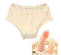 Cinturón de castidad Calzoncillos femeninos con consolador interior y tapón anal Butt Plug Cinturón de castidad Pantalones sexy Ropa interior Lencería erótica Masturbación Juguetes sexuales(L)