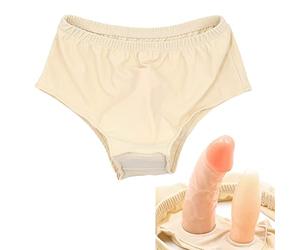 Cinturón de castidad Calzoncillos femeninos con consolador interior y tapón anal Butt Plug Cinturón de castidad Pantalones sexy Ropa interior Lencería erótica Masturbación Juguetes sexuales(M)