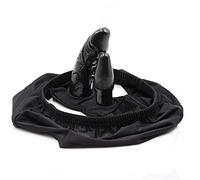 Cinturón de castidad con consolador y tapón anal Cinturón de castidad Pantalones de masturbación femenina Ropa interior Masaje de próstata vaginal Lencería sexy Dispositivo(Schwarz,L)