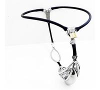 Cinturón de castidad masculino, dispositivo de cintura ajustable, ropa interior invisible, catéter con orificio anal, pene, juguete sexual BDSM, juguetes for adultos(Black With Hole,60-90cm waist)