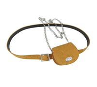 Cinturón de cintura ajustable de PU con bolsillo para monedas para mujer, bolsa de uso diario indispensable para todo el día, bolsa cómoda para pantalones vaqueros, amarillo, talla única, Mass Beauty