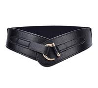 Cinturón de cintura ancha para mujer Gancho de moda Hebilla diseñada Abrigo de suéter con cinturón de cintura ancha, Abrigo de plumón Cinturón de cuero para mujer Cinturón de vestir con cincha retro