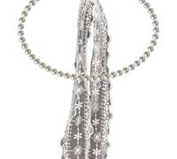 Cinturón de cintura con detalles de encaje y perlas para mujer, versátil banda de cadena para el cuerpo, ideal con vestidos o atuendos casuales, delicadas joyas de cintura de perlas de imitación