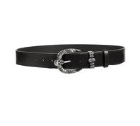 Cinturón de cintura con hebillas de calavera para hombre, estilo punk, cintura ancha, correa de cintura de piel sintética para atuendo casual y urbano, cinturón gótico para hombre, Negro, Talla única