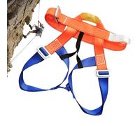 Cinturón de cintura de escalada de roca: equipo de rappel de medios arneses de seguridad para el cuerpo, equipo de escalada grueso y cómodo | Hombres de montañismo para techos, arnés ajustable seguro