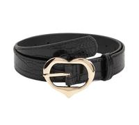 Cinturón de cintura de poliuretano con hebilla de corazón, longitud ajustable, cinturón de cintura para mujer, niñas, jeans, vestidos, faldas, abrigos, decoraciones, correas de poliuretano, correas
