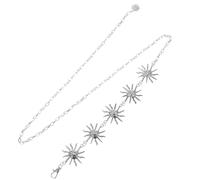 Cinturón de Cintura Forma de Sol, Metal Plata Punk | Cadena 1 Pieza, Adorno para Cadera y Cintura, Estilo Chic, Uso en Club y Citas