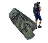 Cinturón de correa de nylon,cinturón de nylon para mujeres y hombres | Cinturón de correa de nylon versátil para hombres y mujeres,Cinturón de cintura con cierre de hebilla con hebilla de meta, verde