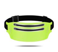 Cinturón de correr para mujer, soporte para teléfono con correa elástica ajustable impermeable, bolsa ligera de gran capacidad para correr y actividades al aire libre (verde), Green, L, moda