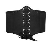 Cinturón de corte minimalista, extra ancho, cinturón de vestido de novia, diseño de flores, elegante banda de cintura, Negro, S