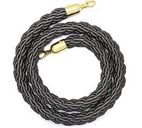 cinturón de cuerda, Cuerda de poste, cuerda colgante, barrera columna, línea control multitudes, trenzada cáñamo, torcida(1 Pack,2m/6.5ft)