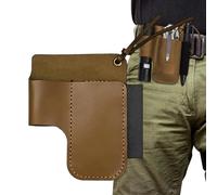 Cinturón de Cuero,Bolso de cuero retro multiusos - con herramientas de corte - Para linterna plantación mejora del hogar construcción fontanero