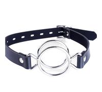 Cinturón De Cuero De Pu, Juguetes De Bondage Bdsm Para Adultos, Mordaza De Boca Con Anillo Doble Redondo, Mordaza Con Anillo De Mordida, Mordazas Abiertas, Juguetes Sexuales Para Adultos, Color Amar