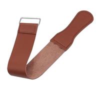 Cinturón de cuero para afeitar Afilador de navaja afeitar plegable con mango cuero, herramienta barbero profesional for hombres, accesorio afilado ajustable