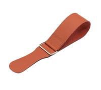 Cinturón de cuero para afeitar Asentador de navaja, asentador afeitar cuero genuino doble, afilador plegable