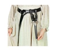 Cinturón de cuero para espada de rana LARP, accesorio de disfraz medieval, funda para espada de caballero