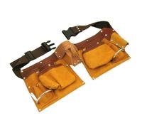 Cinturón de cuero para herramienta 11 bolsillos + anillo