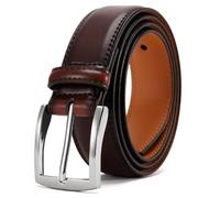 Cinturón De Cuero Para Hombre - Cinturón Con Hebilla De Pasador De 3,5 cm