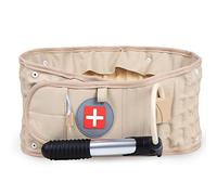 Cinturón de descompresión de espalda de color caqui para cintura de 26, 38-43, 31 pulgadas, soporte Lumbar, cinturón de tracción Lumbar inflable, espalda espinal para hombres y mujeres