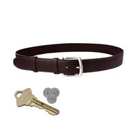 Cinturón de Dinero de Viaje para Hombres,Cinturón de Dinero, de Cuero con Bolsillo para - de Bolsillo con Cremallera de Viaje de Seguridad antirrobo para Guardar