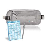 Cinturón de Dinero para Billetera de Viaje, Soporte para Pasaporte, Bolsa de Viaje para protegerte con transmisiones RFID, Seguro, Oculto, Gris, Talla única, Cartera RFID