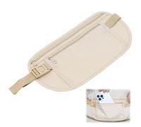 Cinturón de dinero seguro para viajes, 1 riñonera de nailon con bloqueo oculto para mujeres y hombres, banda elástica ajustable, adecuada para viajes, correr, senderismo y ciclismo.