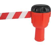 Cinturón de emergencia de advertencia retráctil - Cinta de precaución de alta visibilidad for conos de tráfico - Uso interior y exterior - 1 pieza(Red,10m)