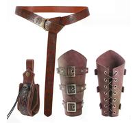 Cinturón de espada medieval con relieve retro, protector de brazo estilo vikingo, accesorios de cosplay