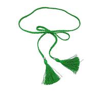 Cinturón de estilo tradicional versátil para mujer, nudo ajustable, cintura para uso casual o étnico, cinturones de cintura para mujer, cinturón delgado ajustable, decoración punk, costero, verde
