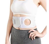 Cinturón de estoma ajustable con agujero de 7 cm, vendaje de estoma de 12 cm de ancho, previene hernias parastomalinas (mediano)