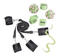 CinturóN De Fitness De Yoga De Nylon Negro, CombinacióN De Dados Brillantes Verdes, CinturóN De Ayuda De Entrenamiento De Yoga, Regalo De Pareja - K3