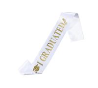 Cinturón De Graduación - Cinturón De Hombro Graduado, Bufanda Senior | Diseño De Tejido Ligero Con Bordes Drapeados Lisos, Traje De Ceremonia Elegante Para Eventos Escolares Y Hitos, Se