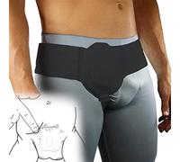 Cinturón de Hernia Inguinal para Hombres - Lado Izquierdo O Derecho - Braguero de Soporte de Hernia Inguinal - Hernias de Ingle,Incisionales Y Femorales - Tamaño Ajustable,Black