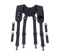 Cinturón de herramientas ajustable, compañero fiable en cada proyecto, cinturón de herramientas ajustable acolchado de nailon tipo X, tirantes tácticos, color negro