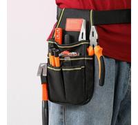 Cinturón de herramientas ajustable para electricista con múltiples bolsas para carpinteros y trabajadores de la construcción, tela Oxford, costuras reforzadas, cintura de 32-46 pulgadas