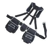 Cinturón de herramientas de construcción con múltiples bolsillos ajustables para carpinteros, trabajadores de la construcción, jardineros, cinturón resistente para hombres