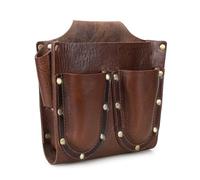 Cinturón de herramientas de construcción de piel sintética para constructores, carpinteros, bolsillos de gran capacidad, bolsa de herramientas