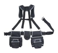 Cinturón de herramientas impermeable ajustable para constructores equipado con soportes de múltiples bolsillos y correas reforzadas, cinturón resistente para hombres
