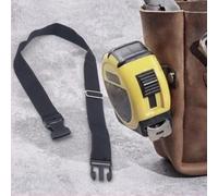 Cinturón de herramientas para cinta métrica y almacenamiento de herramientas, bolsa de trabajo negra con soporte para carpintería eléctrica, compatible con reposabrazos de equipaje, 23 x 12 x 21 cm (A