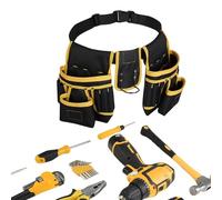 Cinturón de herramientas para hombre, bolsa de herramientas magnética Oxford, bolsa de herramientas de jardinería, cinturón de herramientas de cintura ajustable, resistente, multibolsillo, para