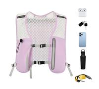 Cinturón de hidratación para correr, chaleco de hidratación ajustable, mochila para teléfono móvil con correa antideslizante para el pecho para ciclismo, camping y carreras para hombres y mujeres
