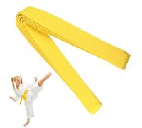 Cinturón de judo de 240 cm, para artes marciales, de algodón, para deportes de lucha, de taekwondo, profesional, para entrenamiento, competición, para adultos, niños, artes marciales (amarillo)