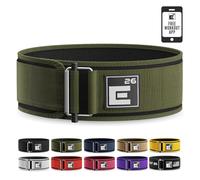 Cinturón de levantamiento de pesas autoblocante - Cinturón premium para atletas olímpicos de levantamiento de pesas - Cinturón de levantamiento de pesas para hombres y mujeres (Green, Large)