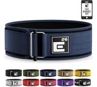 Cinturón de levantamiento de pesas autoblocante - Cinturón premium para atletas olímpicos de levantamiento de pesas - Cinturón de levantamiento de pesas para hombres y mujeres (Blue, Medium)